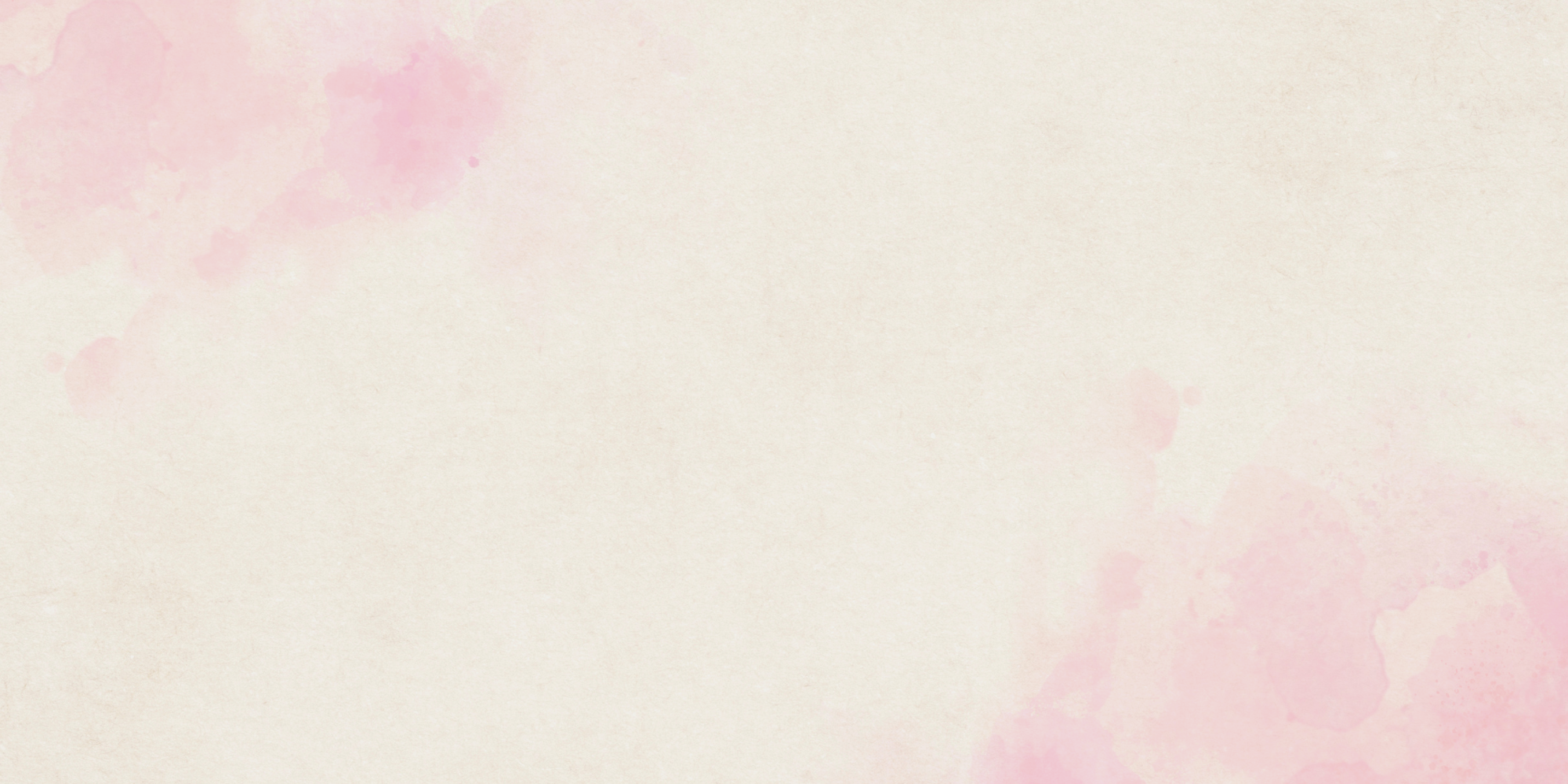 A soft, textured background featuring light pink watercolor splashes on a cream-colored surface.